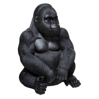 Atmosphera Atmosphera - Statua Di Gorilla Nero Seduto H46cm Cr&eacute;ateur DInt&eacute;rieur