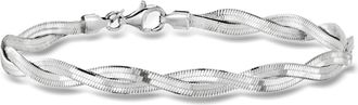 Ross-Simons Italian Sterling Silver Twisted Herringbone Bracelet