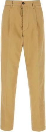 Dsquared2 One Pleat Cotton Pant - Heren - Chinos - Beige - 3XL - Katoen - Broeken