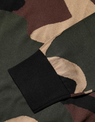 Dolce & Gabbana Multicolor Camouflage Crew Neck Men Pullover Mens Sweater