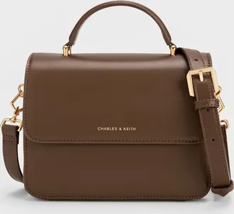 Charles & Keith Octavia Front Flap Top Handle Bag