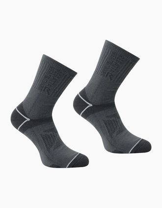 Regatta Mens Regatta Mens Blister Protection II Socks (Pack of 2) - Black/Black - Size: 9/9.5/10/10.5/11/11.5/12