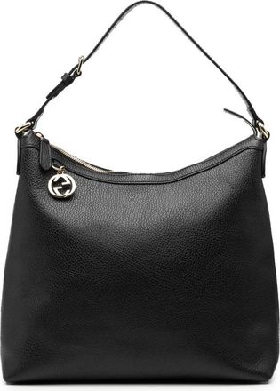 Gucci Pre-owned Shoulder Bags, female, Black, Size: ONE SIZE Pre-owned Leather Shoulder Bag