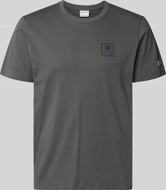 Champion T-Shirt mit Logo und Rundhalsausschnitt in Anthrazit, Gr&ouml;&szlig;e XXL