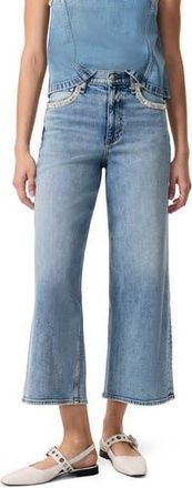 Rag & Bone Andi Embellished High Waist Ankle Wide Leg Jeans in Pacific Jewel at Nordstrom Rack, Size 28