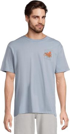 Salty Crew Ink Slinger Short Sleeve T-Shirts Mens T Shirt Blue Fog : MD, Cotton