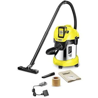 Karcher K&auml;rhcer Wd 3 Battery Set Aspirador Multiusos Con Bater&iacute;a Y Sin Control De Encendido, Metal, 300w, 17l Dep&oacute;sito