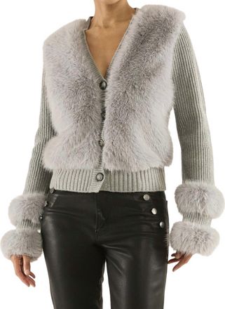Ramy Brook Vivietta Cardigan In Grey
