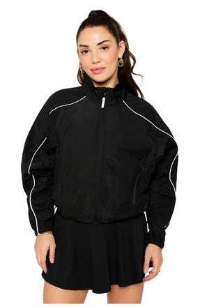 Fabletics Tempo Lightweight Windbreaker in Black at Nordstrom, Size Xx-Large