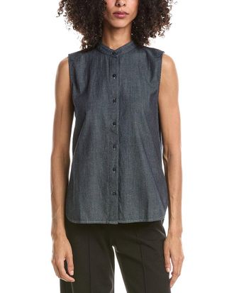 Eileen Fisher Mandarin Collar Shirt