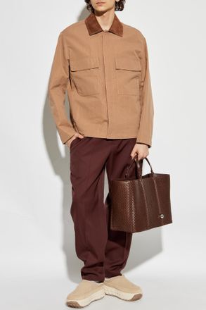 Fendi Jacket With Pockets, Mens, Brown