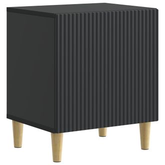 vidaXL Armario De Noche Negro 43 X 34,5 X 50 Cm Madera De Ingenier&iacute;a Vidaxl