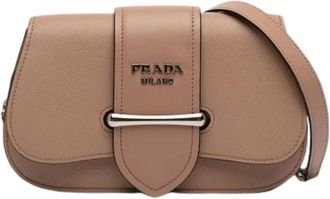 Prada Pre-owned Sidonie Crossbody Bag - Dames - Vintage Schoudertas - Bruin - ONE Size - Leer - Vintage