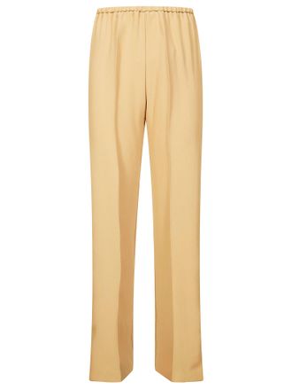 Forte_Forte Textured Fabric Elastic Waist Wide-Leg Pants