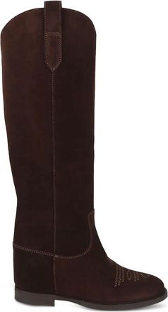 Via Roma 15 Laarzen met borduurwerk - Bruin