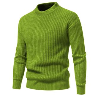 Generic Mens Knitted Jumpers, Chunky Fisherman Jumper, Crew Neck Cotton Sweater, Thick Thermal Pullover Knitwear Raglan Sleeve Work Jumper Golf Sweater Autumn