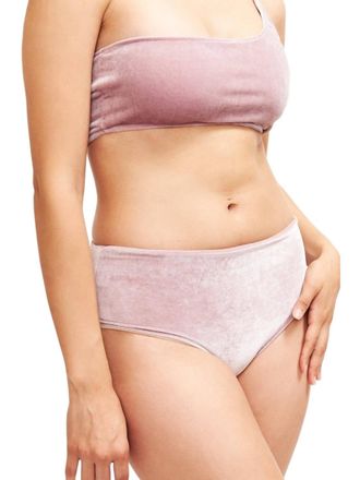 Sauipe Swimwear Giovanna Strapless Bikini Top In Blush Velvet