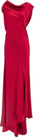 Alberta Ferretti Satin Dress Abiti Fucsia-Donna