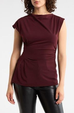 Elodie Asymmetric Draped Top in Deep Wine at Nordstrom Rack, Size X-Large