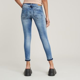 G-Star Lynn Mid Skinny Ripped Edge Ankle Jeans - Lichtblauw - Dames