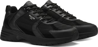 Mallet Footwear Mens Holloway Trainers in Black Leather - Size UK 6