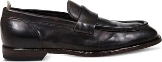 Officine Creative leather penny loafers - men - Calf Leather/Calf Leather/Calf Leather - 42 1/2 - Brown