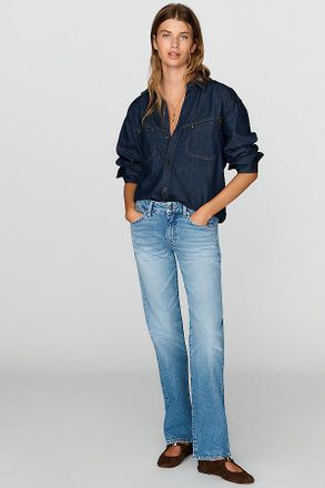 AG - Adriano Goldschmied Sandra Low-Rise Straight-Leg Jeans
