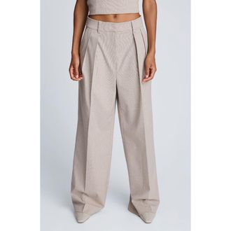 Kenneth Cole High Waist Wide Leg Pants in Stucco Multi at Nordstrom Rack, Size 14
