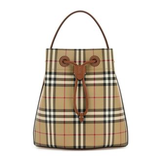 Burberry Borsa a Secchiello in Tela Stampata - - Bags - Donna - Beige - ONE SIZE