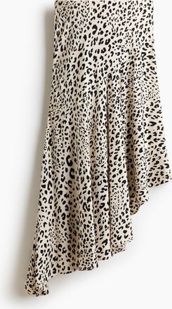 H&M Asymmetrischer Jupe aus Viskose - Beige