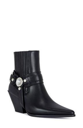 Azalea Wang Lenkov Moto Boot in Black at Nordstrom Rack, Size 7.5