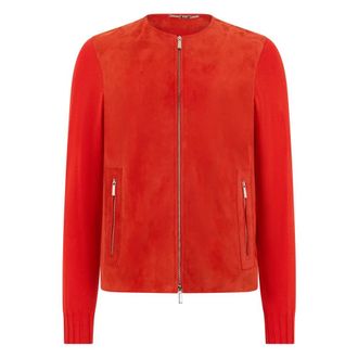 Moorer Bomber Jackets, female, Red, Size: S Eric Bomber Jacket