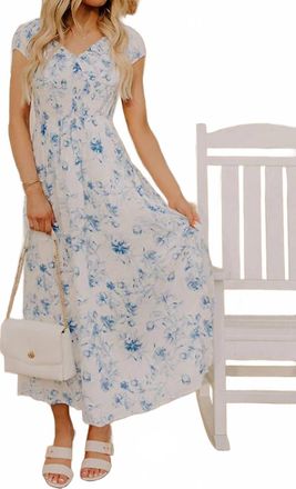 Fate Sweet Attention Floral Dress In White