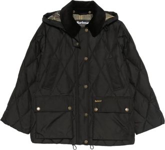 Barbour Piumino Yasmin con cappuccio - Nero