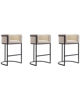 Manhattan Comfort Set of 3 Cosmopolitan Bar Stools
