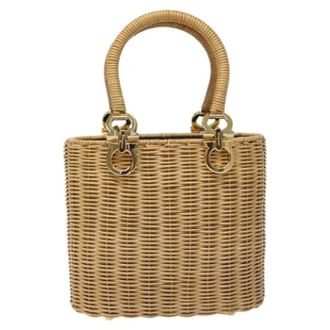 Ferragamo Pre-owned Fabric handbags - Dames - Vintage Handtas - Beige - ONE Size - Vintage