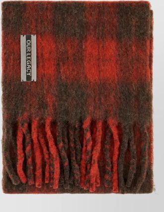 Our Legacy alpaca-blend embroidered scarf