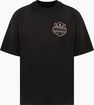 Amiri Mens American Dream Crystal Relaxed Tee Black - Size: 36