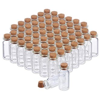 OEM Frascos De Vidrio Con Tap&oacute;n De Corcho - 10 Ml - Para Aceites Especias Hierbas Arena - Pack De 120