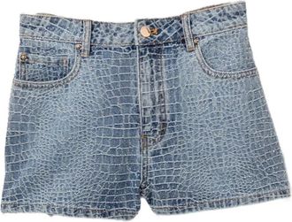 Self Portrait Denim Shorts - Dames - Denim shorts - Blauw - W26 - Denim - Korte Broeken