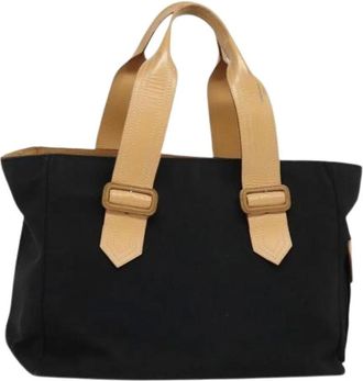Burberry Pre-owned Tote Bags, female, Black, Size: ONE SIZE Pre-owned Canvas Tote