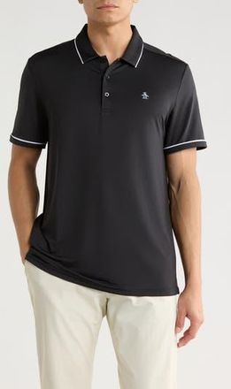 Original Penguin Tipped Knit Polo in Caviar at Nordstrom Rack, Size Xx-Large