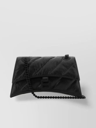 Balenciaga crush small leather quilted shoulder bag