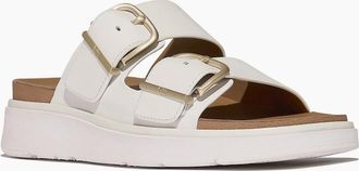 FitFlop Womens Fitflop Gen-FF Two-Bar Leather Womens Urban White Sandals - Size: 7