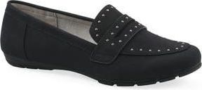 White Mountain Giada Stud Driving Loafer in Black/Sueded/Smooth at Nordstrom Rack, Size 6.5