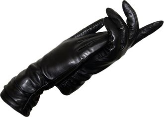 Generic Women Leather Gloves Winter Autumn Ladies Fashion Sheepskin Thicken Arm Sleeve Warm Leather Gloves