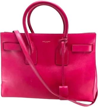 Saint Laurent Pre-owned Classic Sac de Jour Tas - unisex - Vintage Handtas - Roze - ONE Size - Leer - Vintage