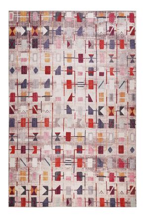 Wecon Home Alfombra plana con motivo geometrico multicolore 70x120