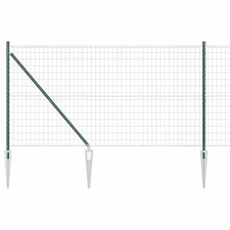 Berkfield Home Euro Fence with 7 Spike Posts 1.4x10 m Galvanised Steel Green