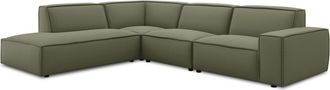 Castlery Customized Green Performance Sectional Sofa | Jonathan by Castlery, Green, Low-to-the-Ground Silhouette, Living Room Furniture